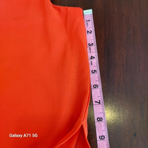 Bobeau Orange Crepe Tank  Shift Dress High Side Slits Sz M - Picture 11 of 15